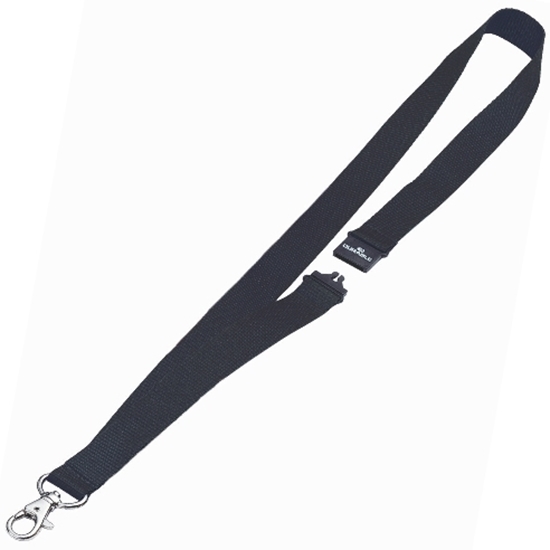 Слика на Врвка, За беџ или легитимација, Со сигурносна клипса, Durable, 813701, Црна
