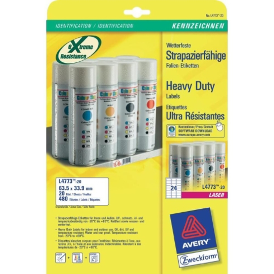 Слика на Етикети Цвекформ 4773 Л  А4/20 63,5*33,9 W