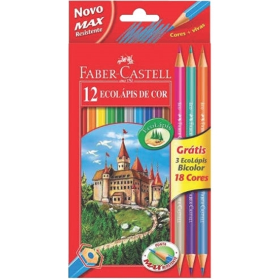 Слика на Боици, Дрвени,Сет 1/12,Faber Castell, Bicolor Colour Pencils,120112