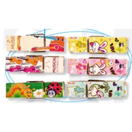 Слика на Штипки, Декоративни, Печатени, Крафт, Дрво, 1/6, Statovac, 137223