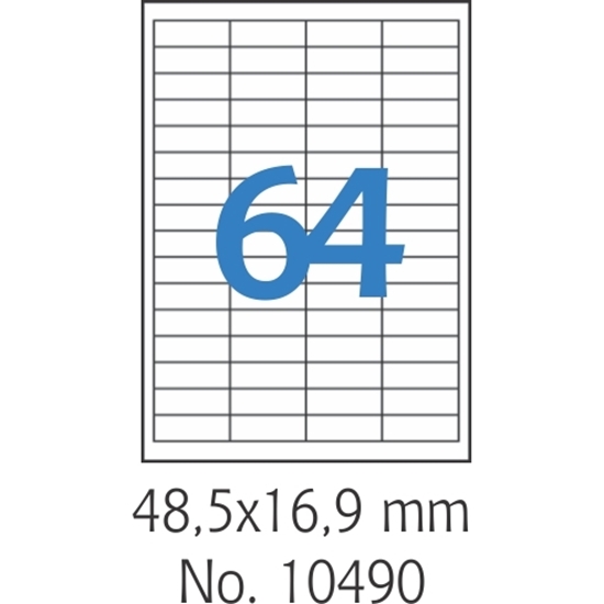 Слика на Етикети 10490 А4/100 48,5*16,9 Мулти 3