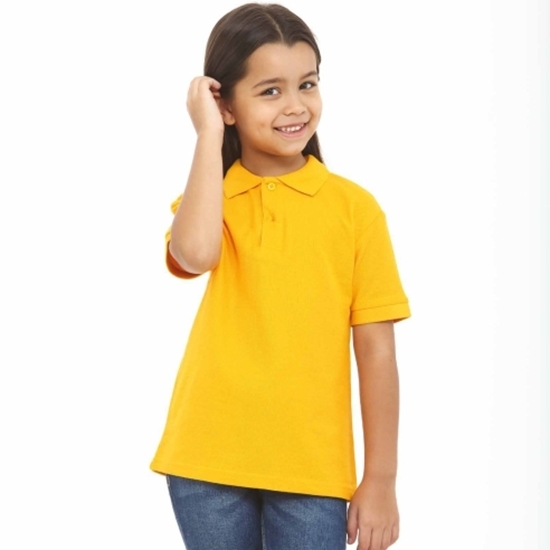 Слика на Маица, Детска, L, 100% Памук, Keya, Polo shirt, YPS180, 45*60*18цм, Жолто Злато