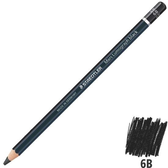 Слика на Молив, Уметнички, 6Б, Staedtler, Mars® Lumograph®, 100B-6B