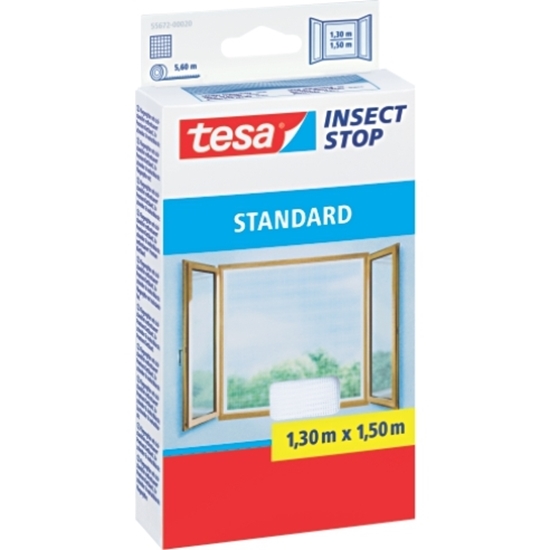 Слика на Мрежа, За Прозорци, 1.2*1.5м, Tesa, Insect Stop, 55672-00020-02, Бела