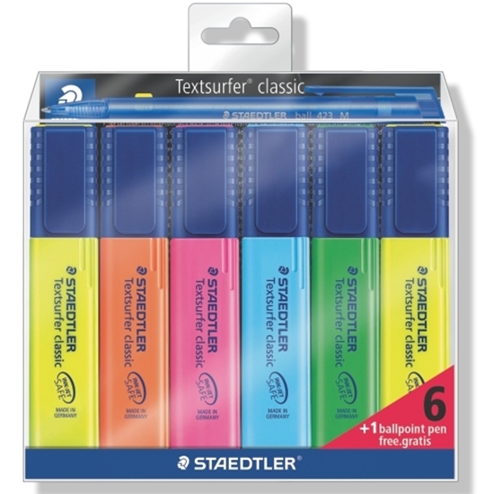 Слика на Текст маркер, Сет 6/1, 1-5Мм, Staedtler, Textsurfer®, 364 WP6