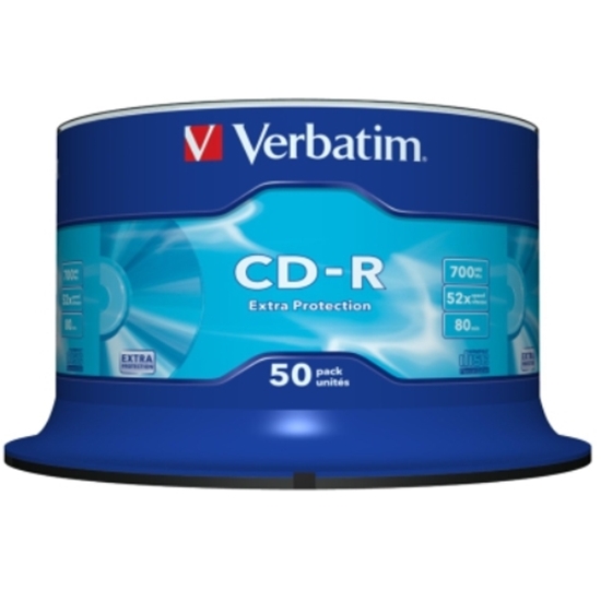 Слика на CD-R, 700MB/80min, 52x Speed, Spindle, Сет 1/50, Verbatim, VER43351