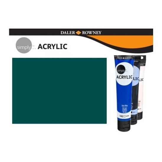 Слика на Боја, Акрилна, 75мл, Daler Rowney, Simply Acrylic, 126975386, Темно Зелена