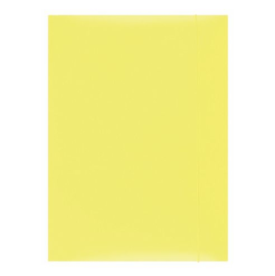 Слика на Папка со ластик, Картонска лакирана, А4, 300 гр., PBS, 21191131-06, КЛЕО, Жолта