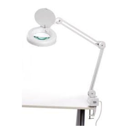 Слика на Лупа со светло  Magnifier Lamp 9111-10, округла 5" бела,со зглобен држач