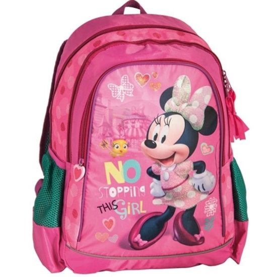 Слика на Ранец, 3 патенти, Minie, Paso, Disney, DML-081, 30*42*18цм, Розева