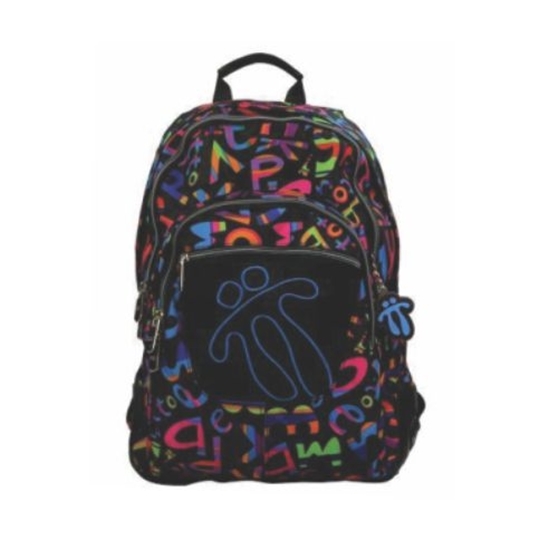 Слика на Ранец, 3 патенти, Totto, Morral Crayola 4TB, 004581253, 33*44*14цм, Црна