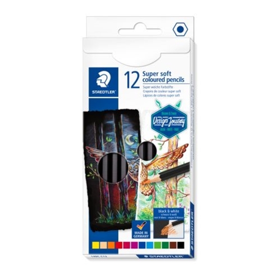 Слика на Бои Дрвени, Сет 12/1, Меки, Staedtler, Super Soft, 149C C12
