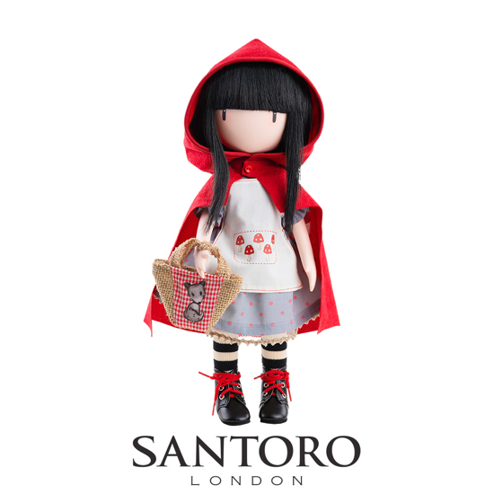 Слика на Кукла, 32цм, Little Red Riding Hood, 3Y+, Paola Reina, Santoro's Gorjuss, 04917
