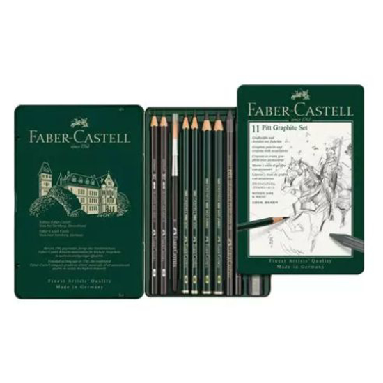 Слика на Моливи, Графитни, Сет 1/11, Faber Castell, Pitt Graphite Set, 112972