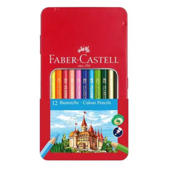 Слика на Боици, Дрвени, Сет 1/12, Faber Castell, Colour Pencils, 115801