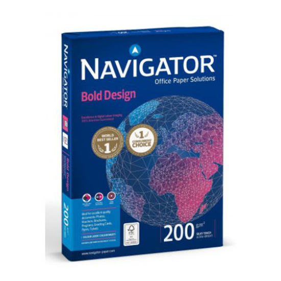 Слика на Хартија, А класа, 1/150, А4, 200 гр., Navigator, FSC TUEV-COC-002339, Бела