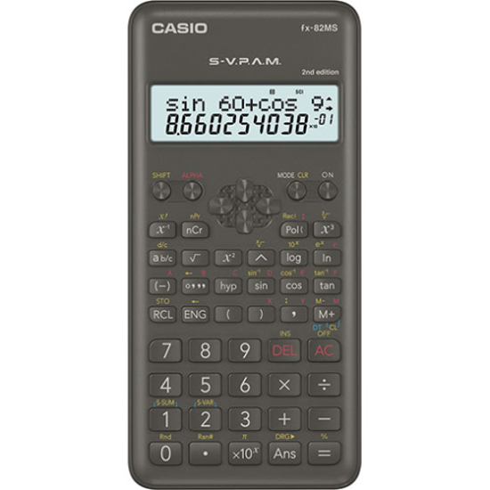 Слика на Калкулатор, Mатематички, Casio, FX-82MS-2-S-ET-D, Црна