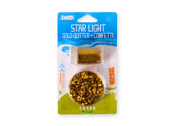 Слика на Декорации, Светки, Конфети ѕвездички, Statovac, Star light, 137890, Златна