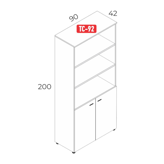 Слика на Витрина Тц-92 2В+3Полици 90*42*200