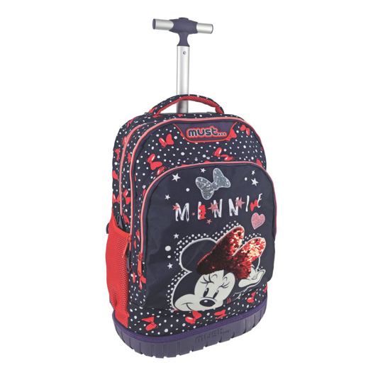 Слика на Ранец со тркала,3 патенти,Glow in the dark, Must,Minnie Mouse,000563030,31*47*20