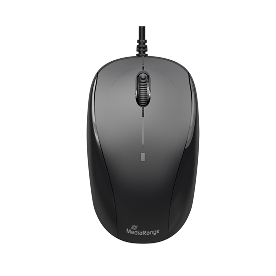 Слика на Маус, Оптички, Media Range, Corded 3-Button Optical Mouse, MROS213, Црна