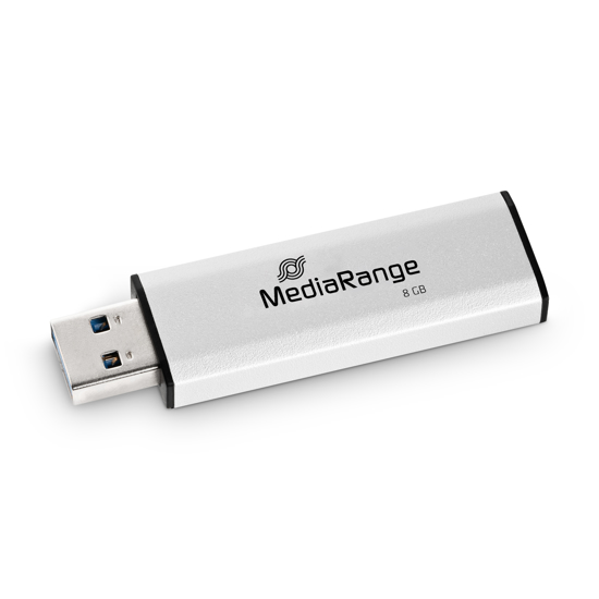 Слика на USB Flash Drive, 8GB, USB 3.0, Media Range, MR914, Црно-Сребрена