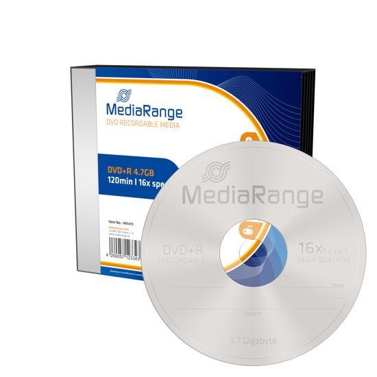 Слика на DVD+R, 4.7GB, 16x Speed, 1/1, Media Range, Slimcase, MR419