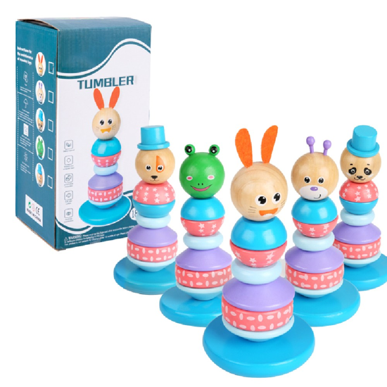 Слика на Играчка, Дрвена, Сложувалка, Животни, 350, 18м+, Statovac, Little world, 888041