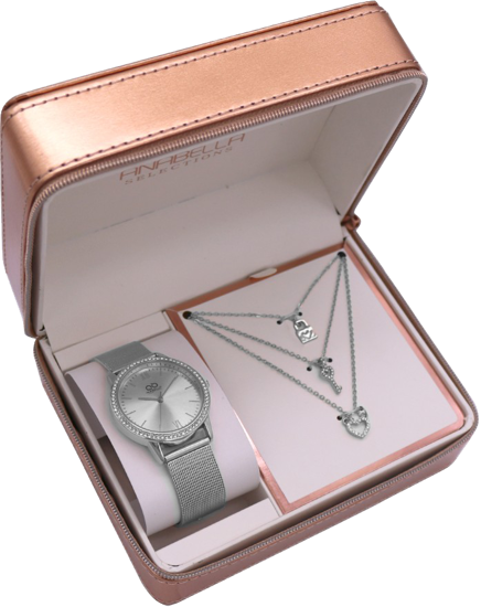 Слика на Часовник, рачен + ланче, Statovac, Lavender, 505055, Сребрена