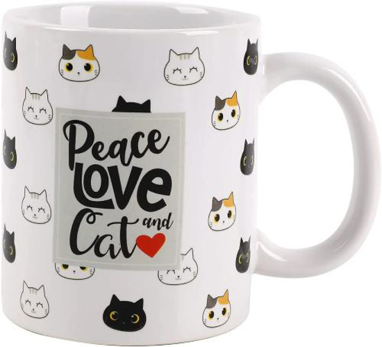 Слика на Шолја, Керамичка, 295мл, Cat, i-Total, Peace Love Cat, XL1890