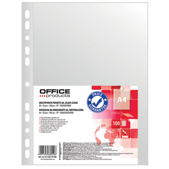 Слика на Папка УР, А4,30 микрони, 1/100, PBS, Office Products, 21142115-90,Кристал