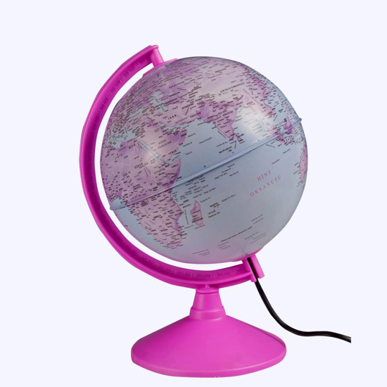 Слика на Глобус, 20цм, Англиски, LED, Gurbuz, Pink, 43201