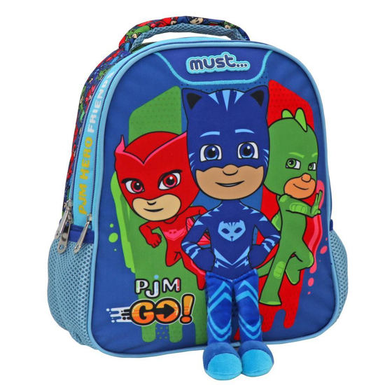 Слика на Ранец,2 Патенти,Предучилишен,Plushy feet,Diakakis,PJ MASKS GO,000484275,27*31*10