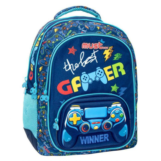 Слика на Ранец, 3 Патенти, 3D, Must, The Best Gamer, 000585013, 32*43*18цм, Сина
