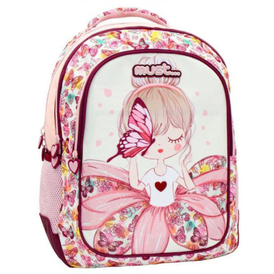 Слика на Ранец, 3 Патенти, Must, Butterfly Girl, 000585018, 32*43*18цм