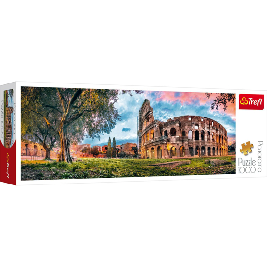 Слика на Сложувалка, Colosseum at dawn, 1000 парчиња, 97*34цм, 3y+, Trefl, Panorama,29030