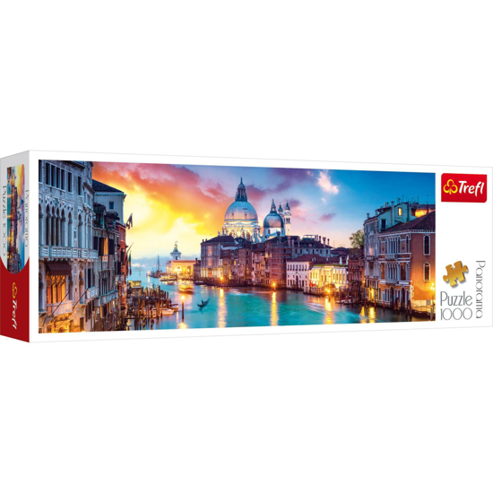 Слика на Сложувалка, Canal Grande, Venice, 1000 пар, 97*34цм, 3y+, Trefl, Panorama, 29037