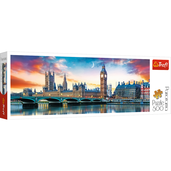 Слика на Сложувалка, Big Ben&Palace of Westminister, 500 пар, 66*23, Trefl,Panorama,29507