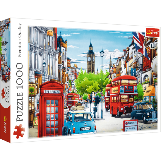 Слика на Сложувалка, London street, 1000 парчиња, 68*48цм, 3y+, Trefl, Premium, 10557