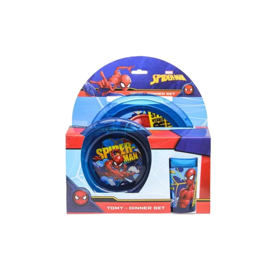 Слика на Сет, Детски, Чаша+2 чинии, ПВЦ, Spiderman, Best buy, Tomy, 326811/805006