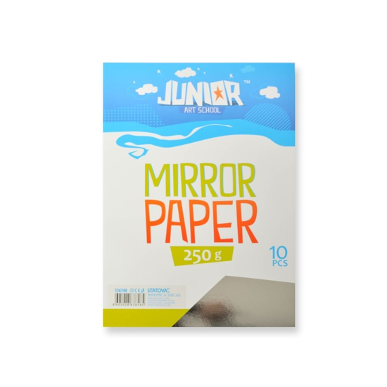 Слика на Хартија, Огледало, А4, 1/1, 250гр., Junior, Jolly Mirror, 136140, Сребрена