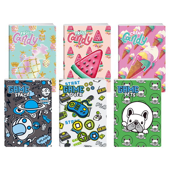 Слика на Тетратка, А4, 40 листа, Коцка, Candygame, Play, Premium, 189155