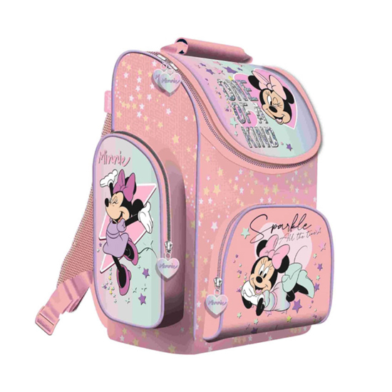 Слика на Ранец, 1 Патент, Со 3 џебови, Мини маус, 14", Bambino, Minnie,5903235650222