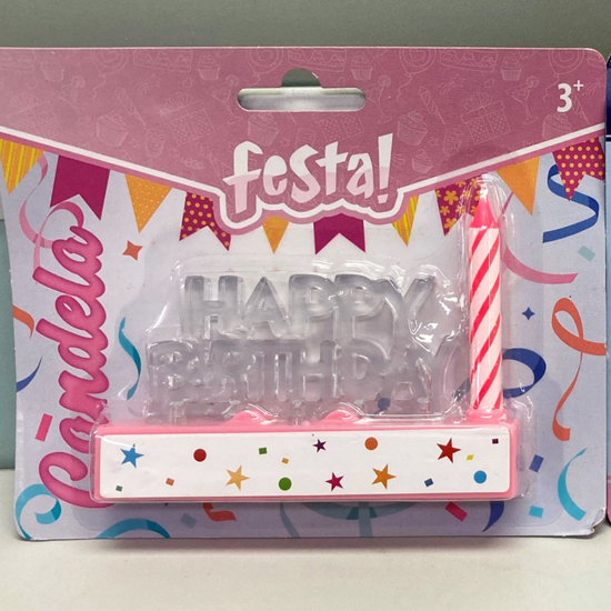 Слика на Роденденска свеќа, LED, Festa, Candela, 710330, Розева