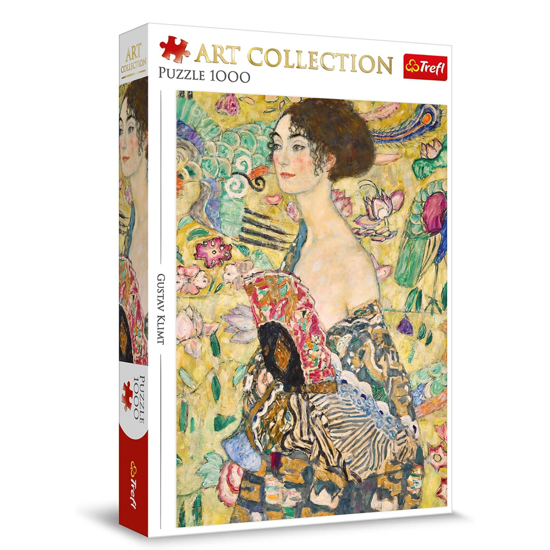 Слика на Сложувалка, Gustav Klimt-Lady with fan,1000 парчиња, Trefl,Art Collection, 10925
