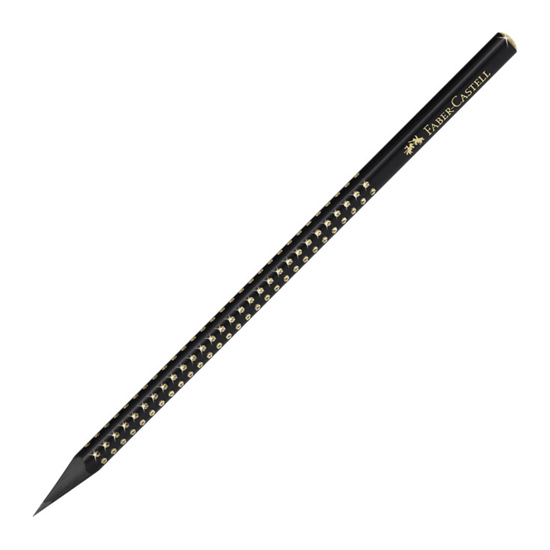 Слика на Молив, Графитен, HB, Со циркони, Faber Castell, Grip Sparkle ,118278,Црно/златна