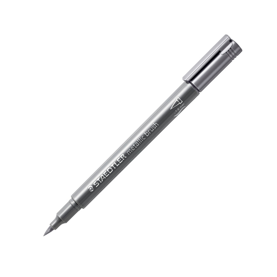 Слика на Маркер, Врв од четка, 1-6мм, Staedtler, 8321-81, Металик сребрена