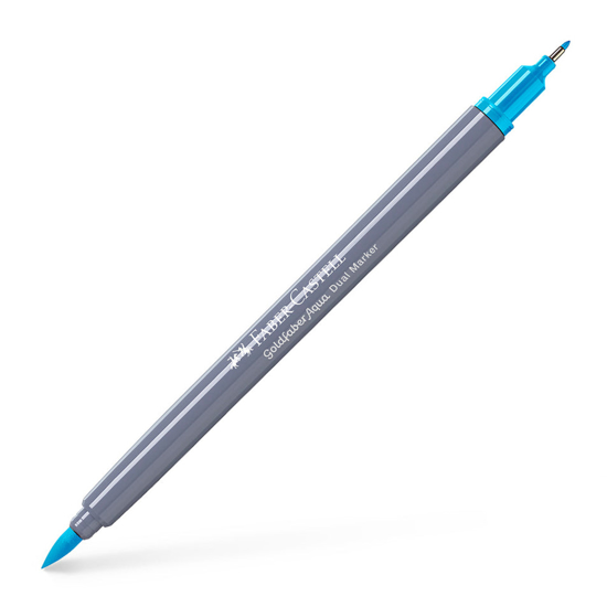 Слика на Маркер , Двостран , Faber Castell, Goldfaber Aqua Dual , 164645, Сина 