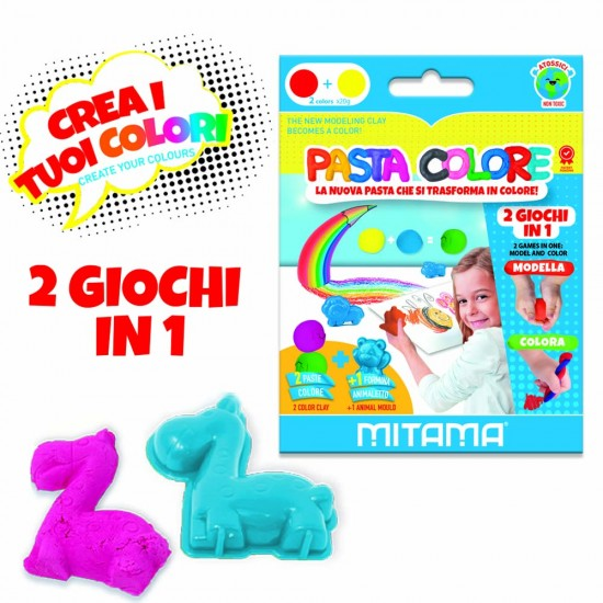 Слика на Пластелин, Сет 1/2 , 20гр, + 1 модла, +3Y, Mitama, Pasta Colore, 62895