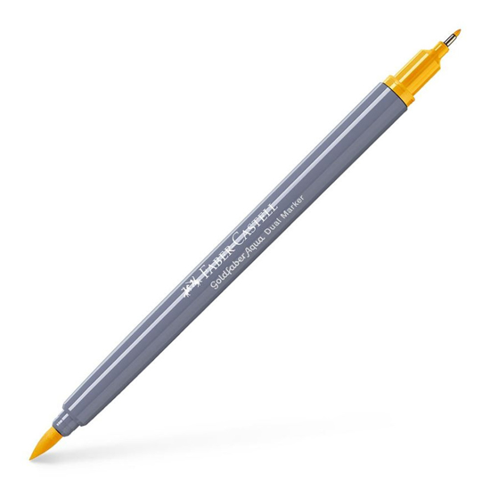 Слика на Маркер , Двостран , Faber Castell, Goldfaber Aqua Dual , 164685, Жолта 